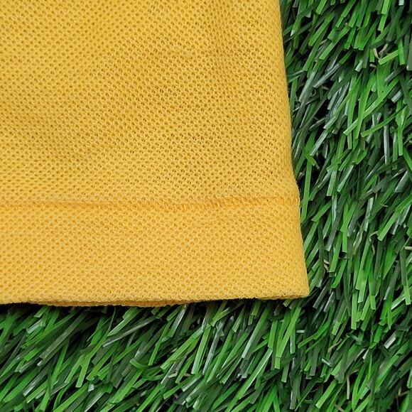 Vintage 80s Pittsburgh Steelers Logo 7 Polo Shirt M/L 21x25 Yellow USA - Picture 8 of 11